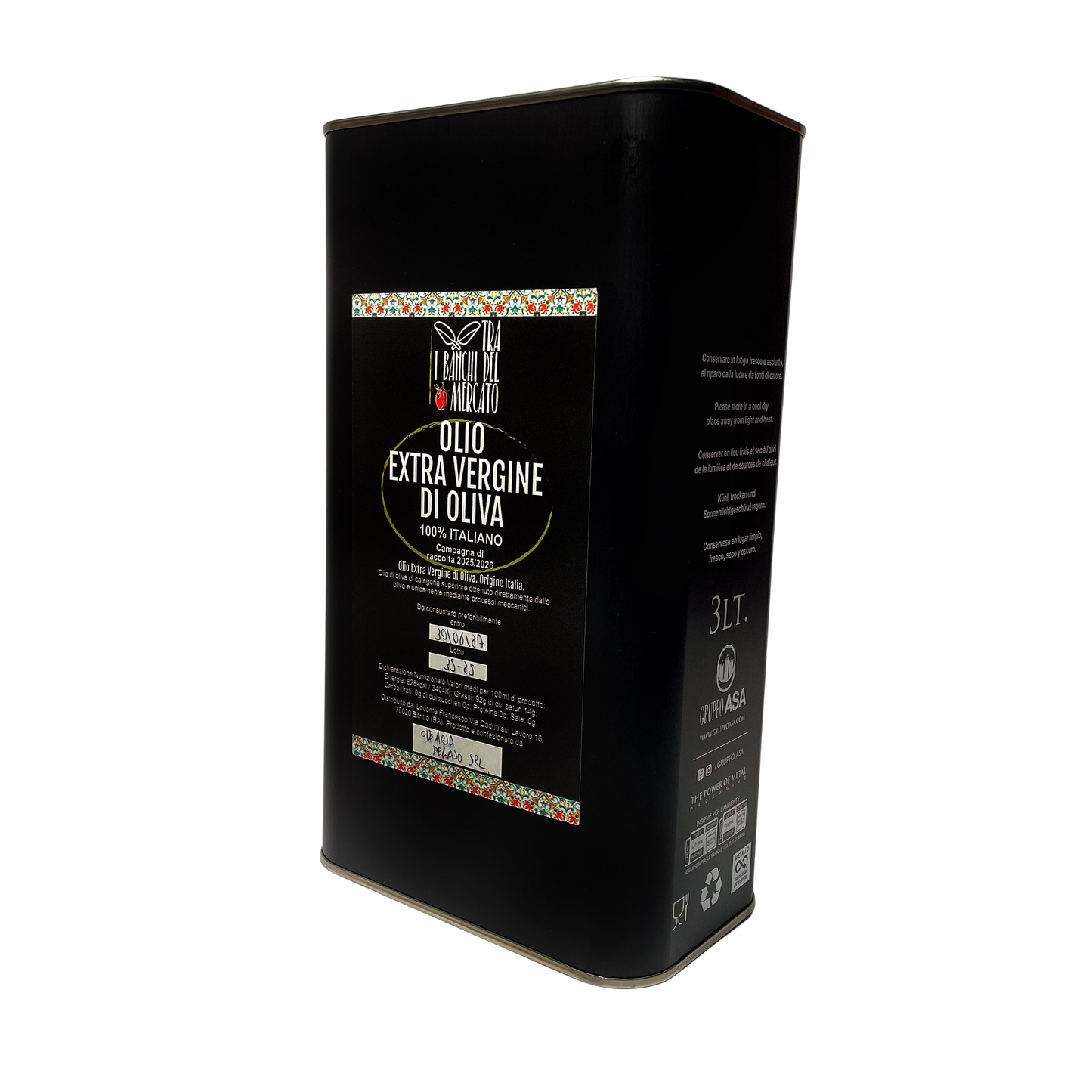 Olio Extra Vergine di Oliva Delicato Campagna Olearia 25/26 3l