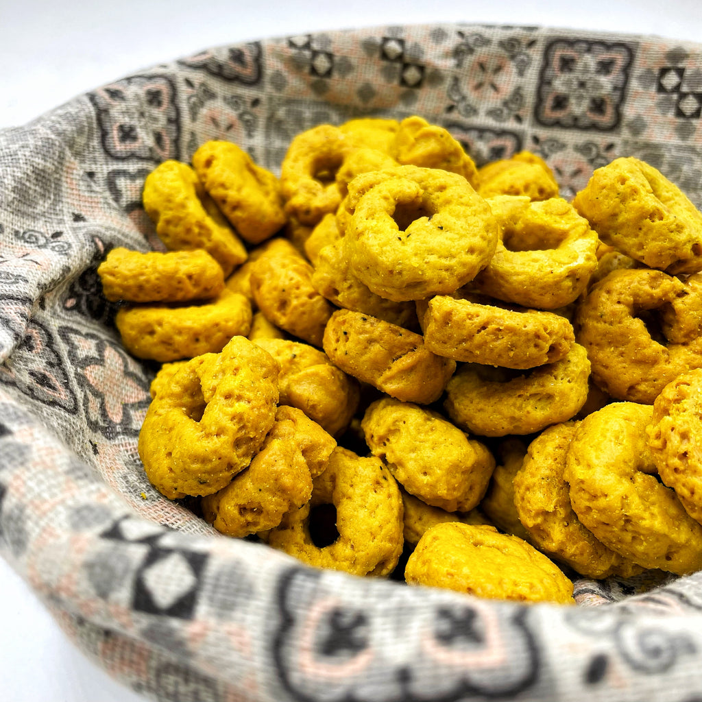 Tarallini "Chipsy" Curcuma, Zenzero e Pepe Fatti a Mano 250gr