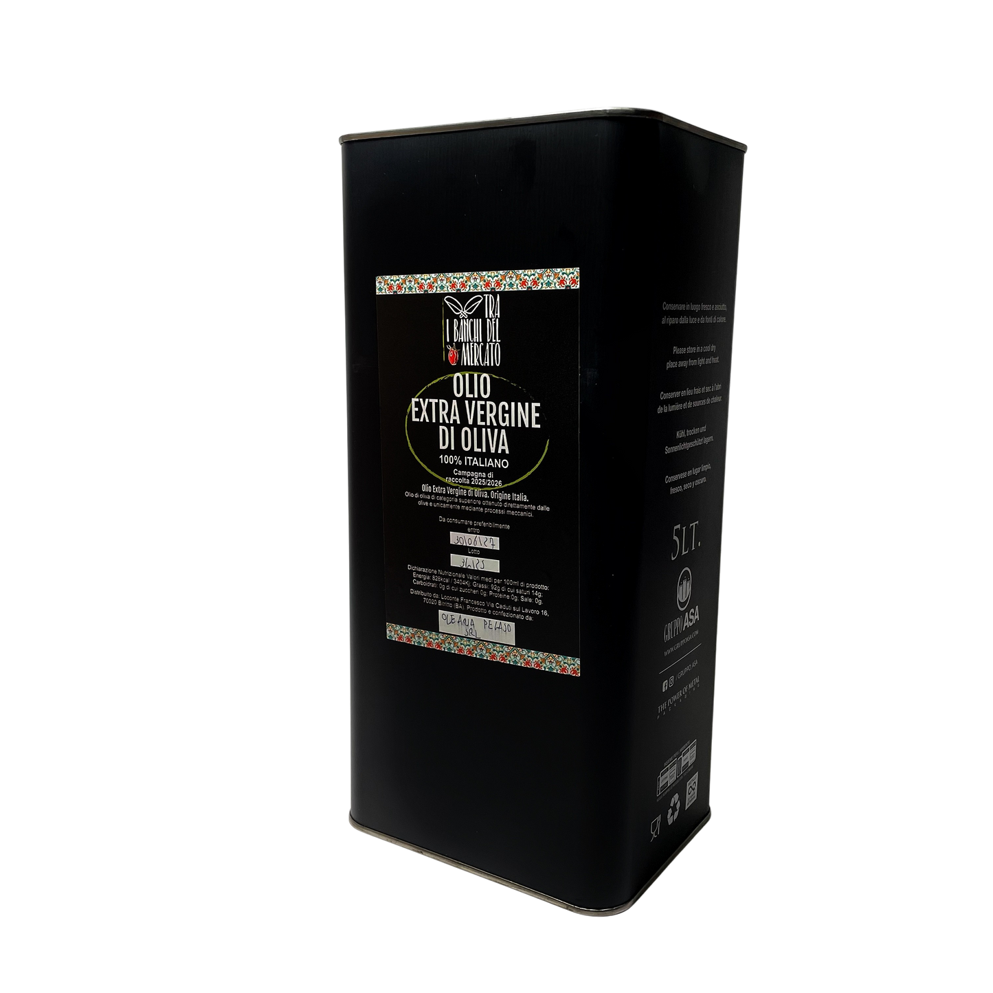 Olio Extra Vergine di Oliva Delicato Campagna Olearia 25/26 5l