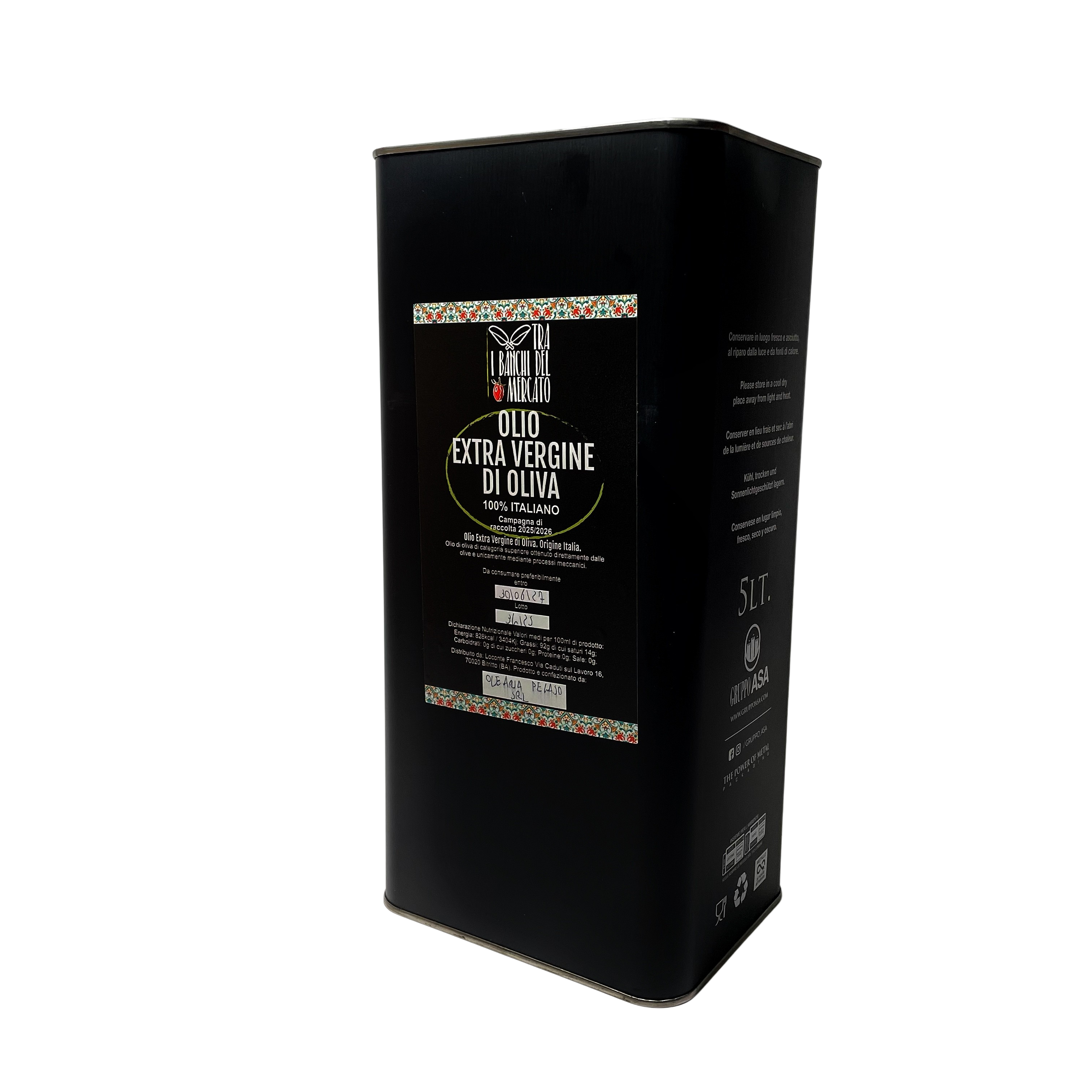 Olio Extra Vergine di Oliva Delicato Campagna Olearia 25/26 5l