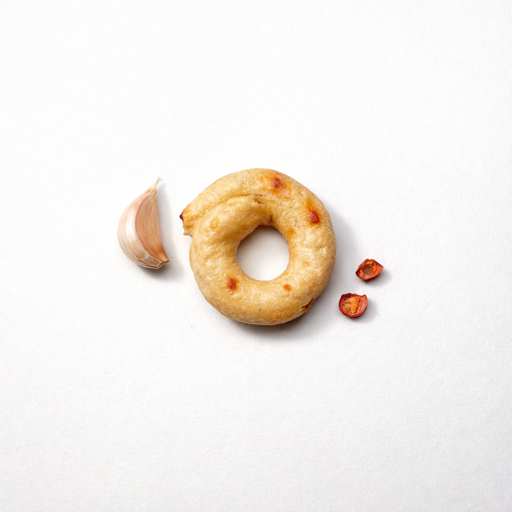 Taralli Aglio, Olio e Peperoncino Fatti a Mano 300gr