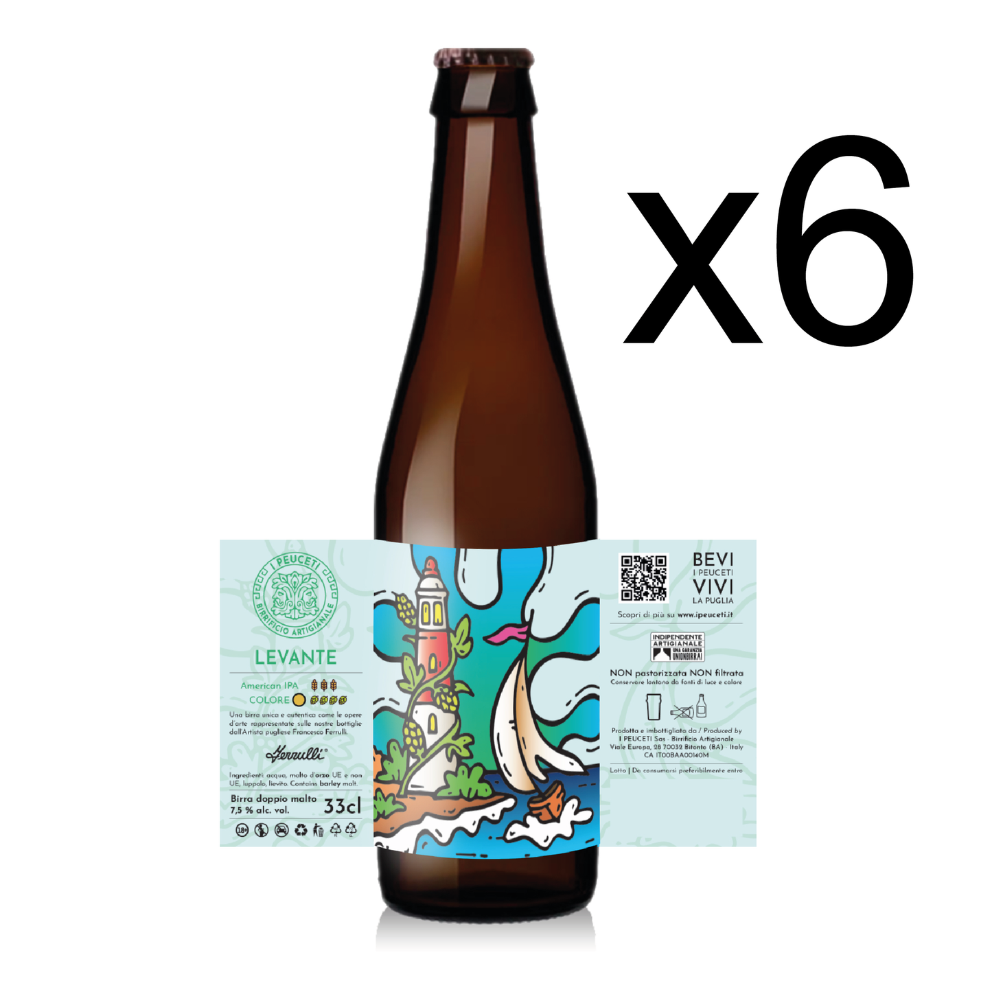 Birra Levante 33cl x 6 Bottiglie - Birrificio Artigianale i Peuceti