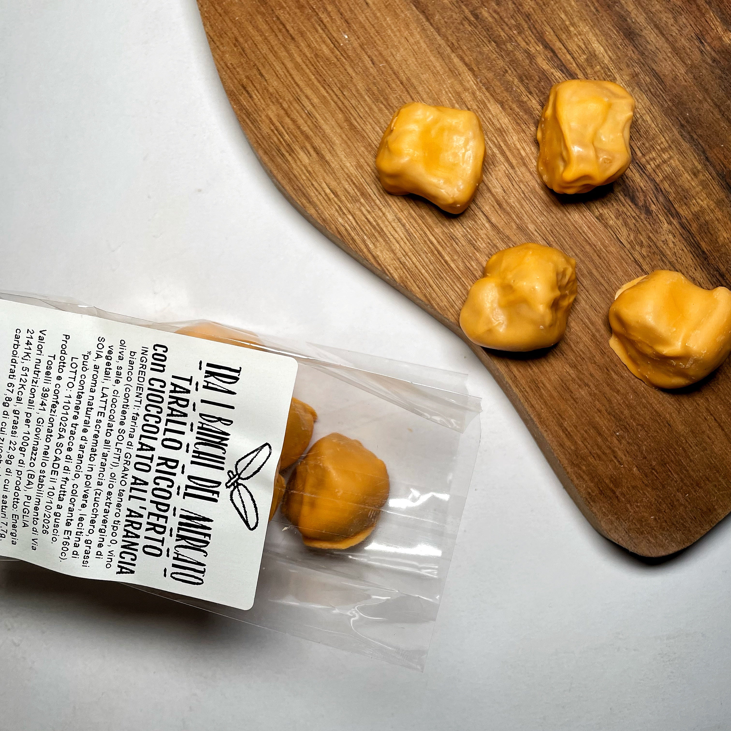Pralina di Tarallo Ricoperta al Gusto Arancia 100gr