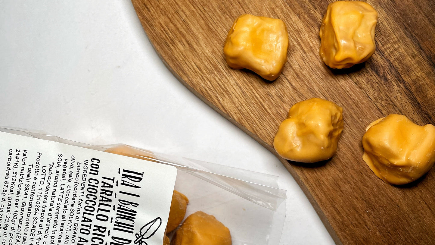 Pralina di Tarallo Ricoperta con Cioccolato all'Arancia 100gr