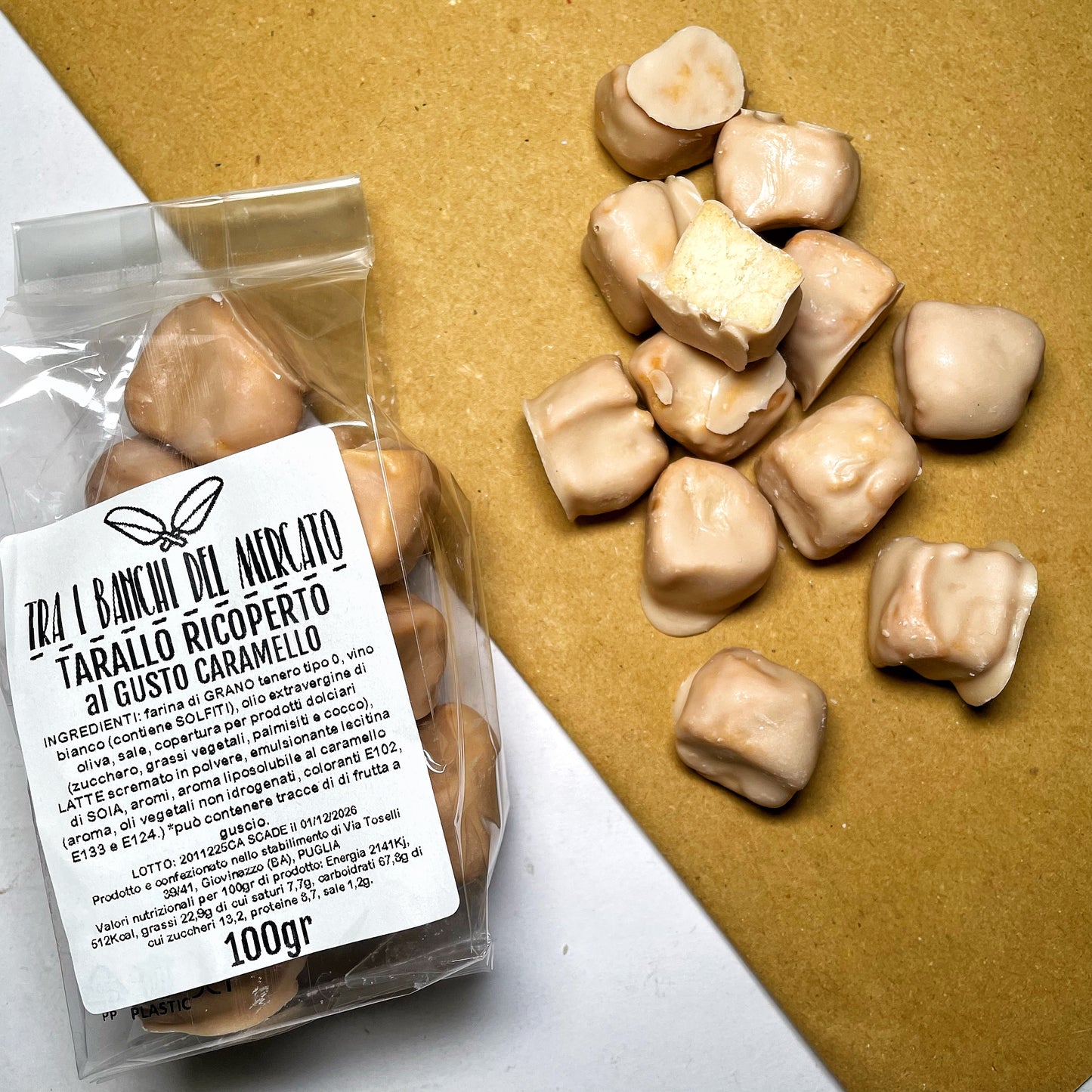 Pralina di Tarallo Ricoperta al gusto Caramello 100gr