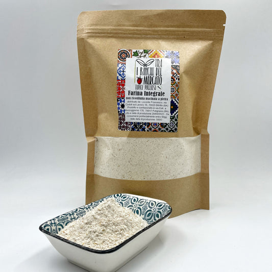 Non-reconstituted stone-ground wholemeal flour 500g 