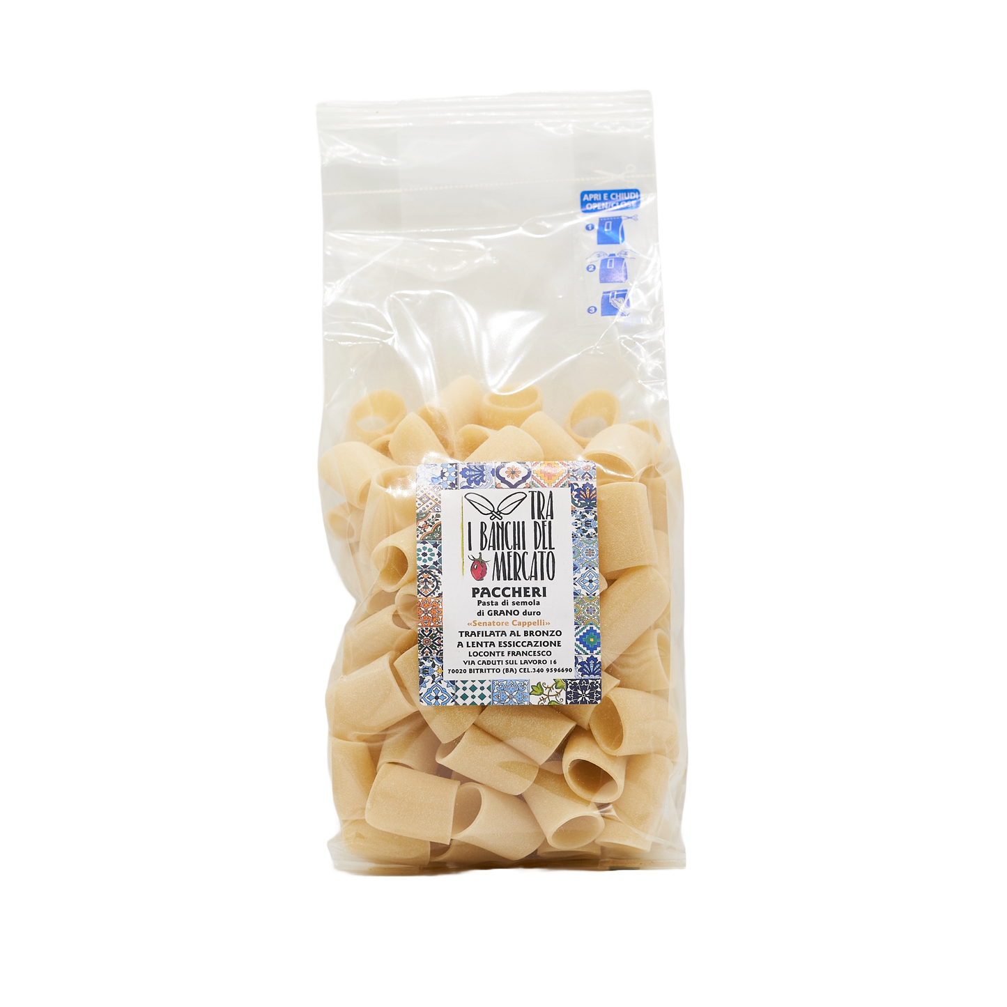 Paccheri 100% Senatore Capelli Italiano Trafilati al Bronzo 500gr