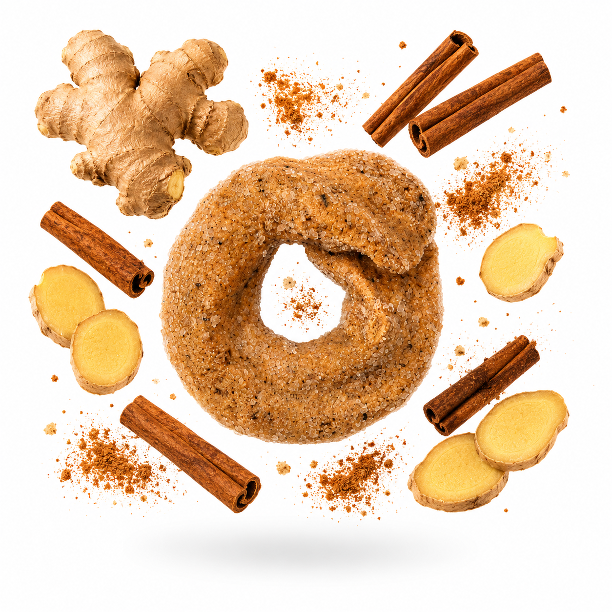 Taralli Zuccherati Zenzero e Cannella Fatti a Mano 250gr