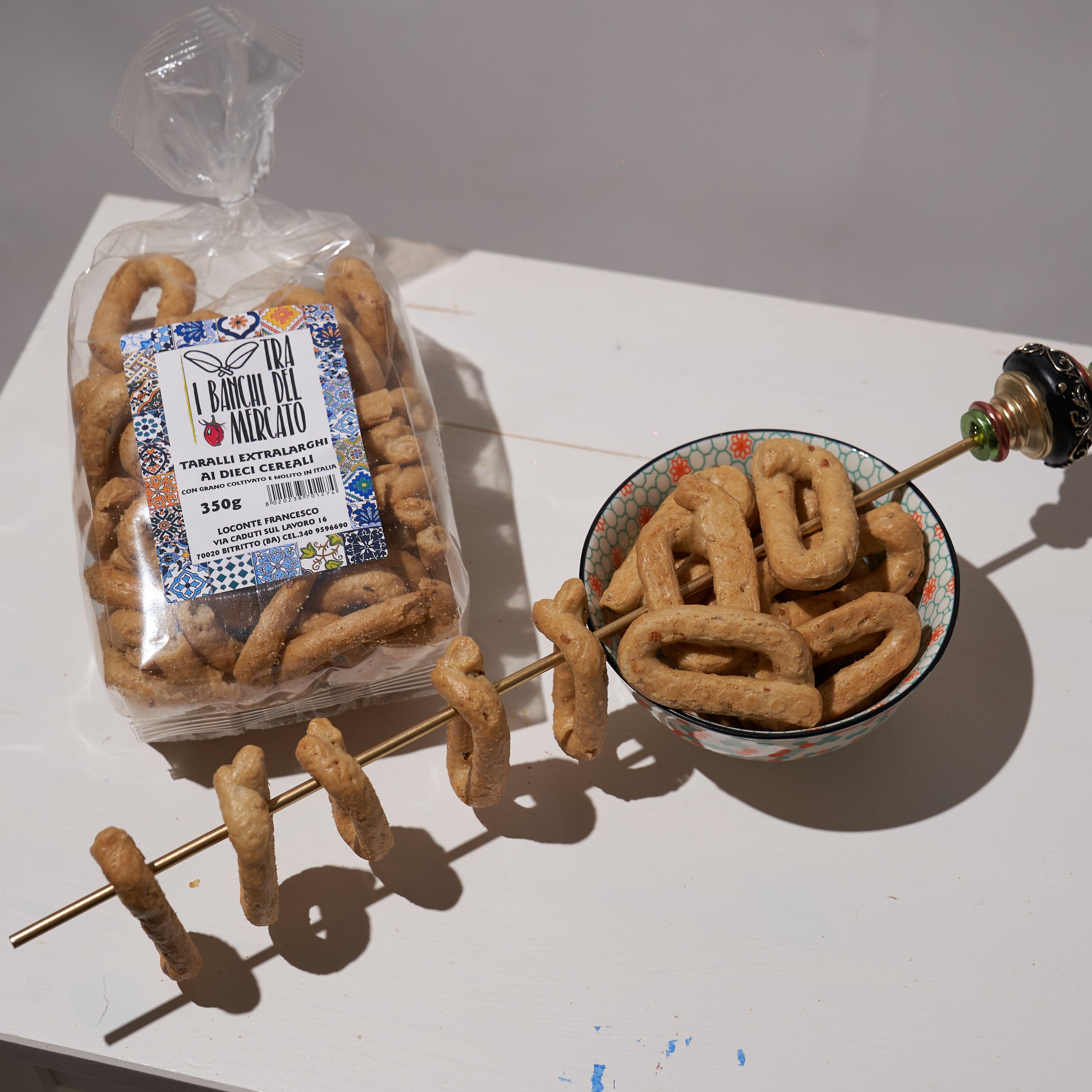 Tarallo ai dieci Cereali con Farine Italiane senza lievito 350gr