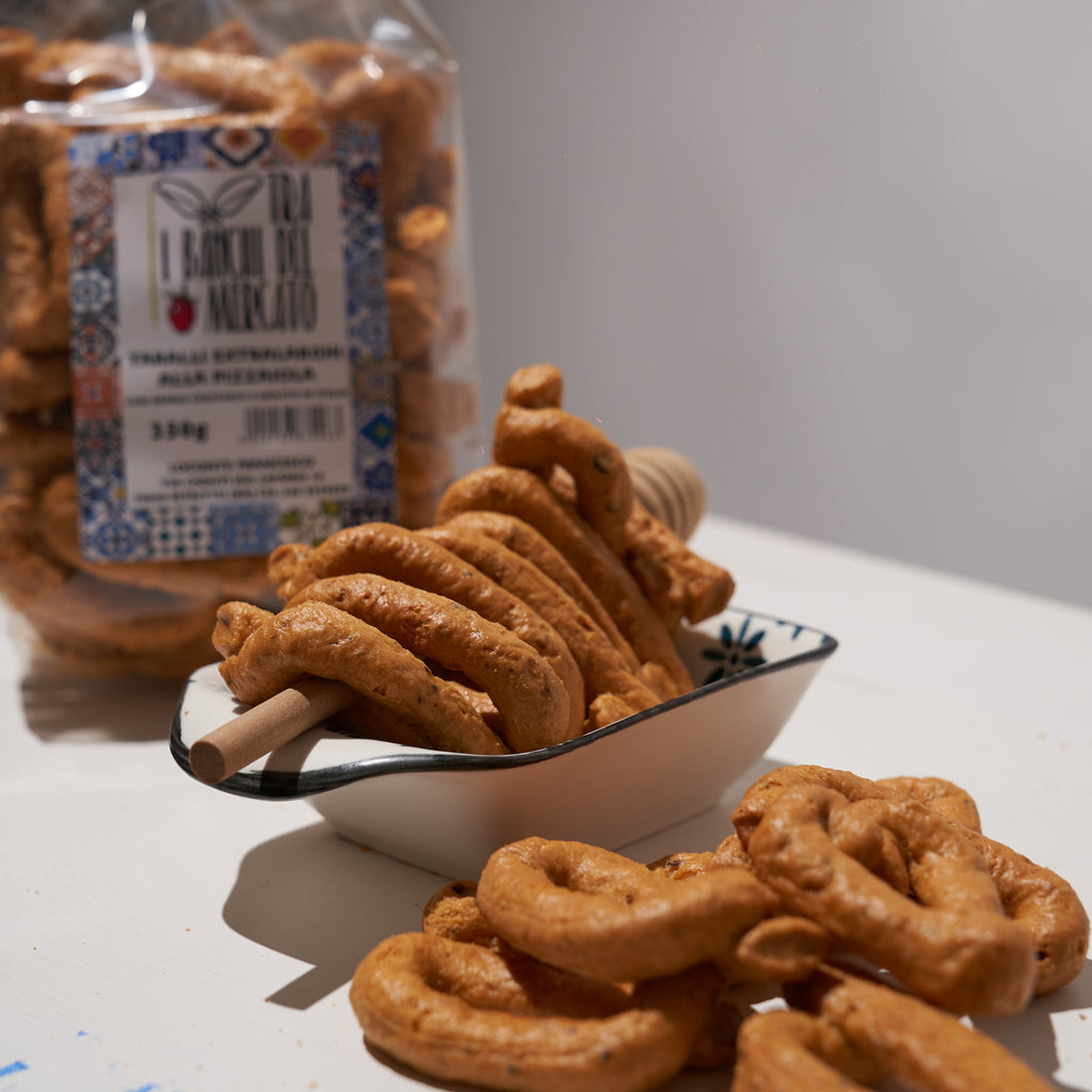 Taralli alla Pizzaiola con Farine Italiane senza lievito 350gr