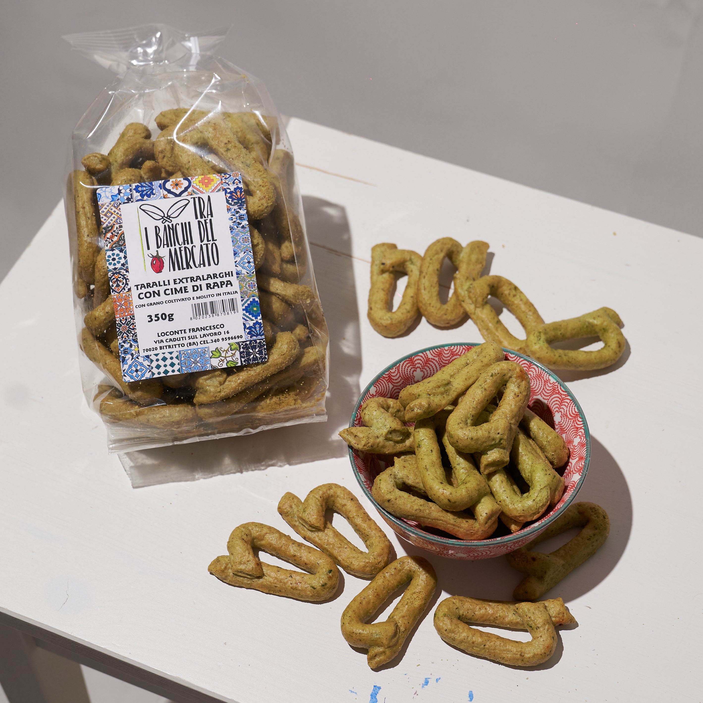 Taralli with Turnip Tops with Italian Flours without Yeast 350g