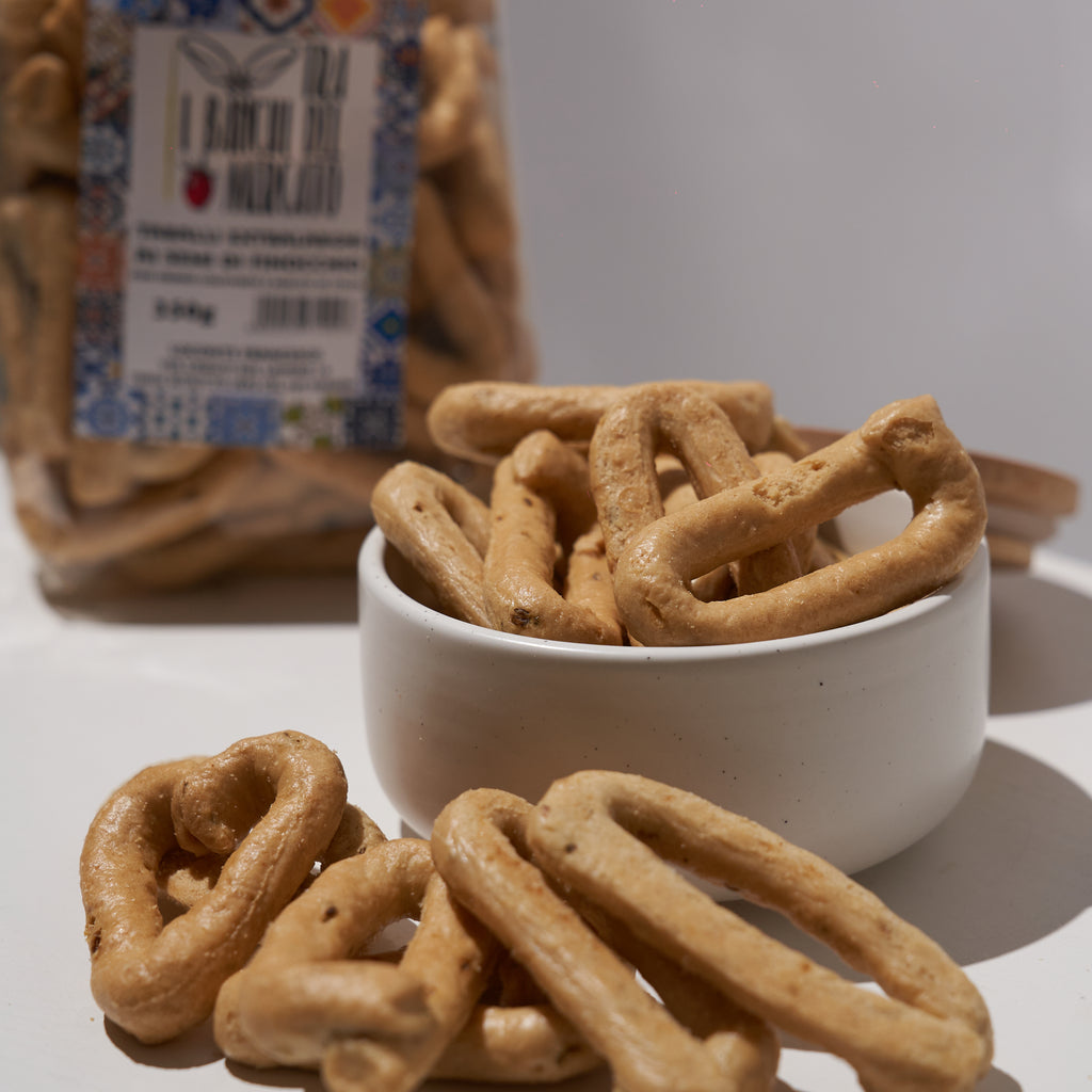 Taralli con Semi di Finocchio con Farine Italiane senza lievito 350gr