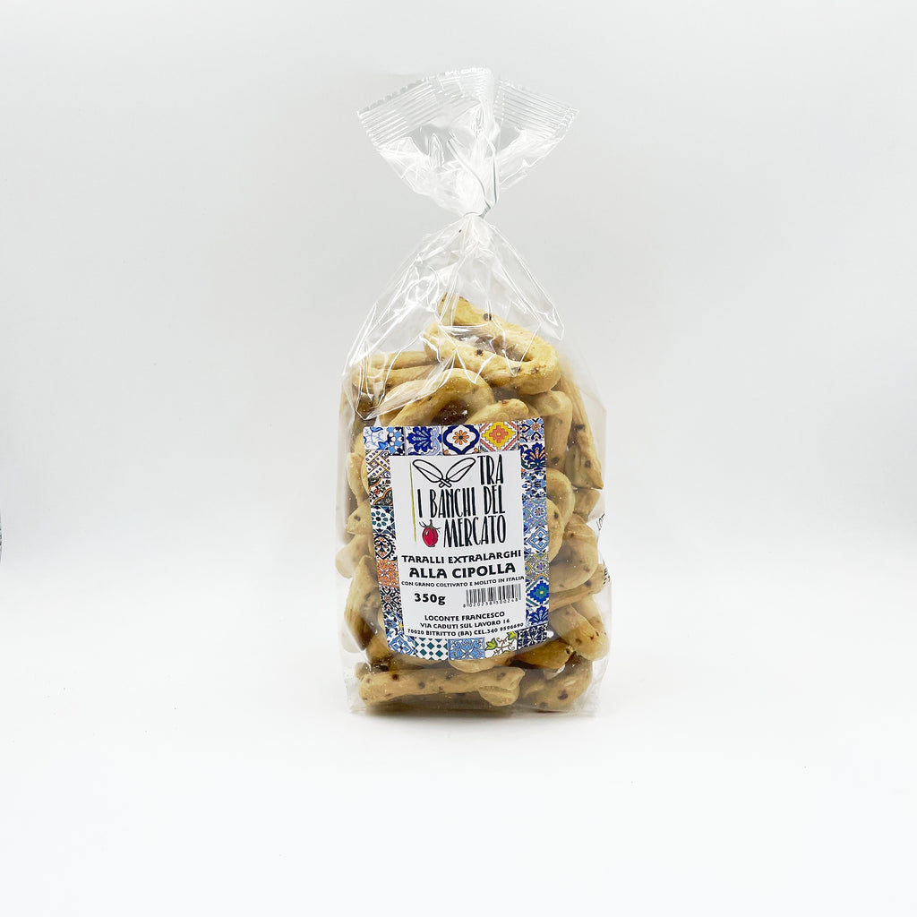 Taralli alla Cipolla con Farine Italiane senza lievito 350gr