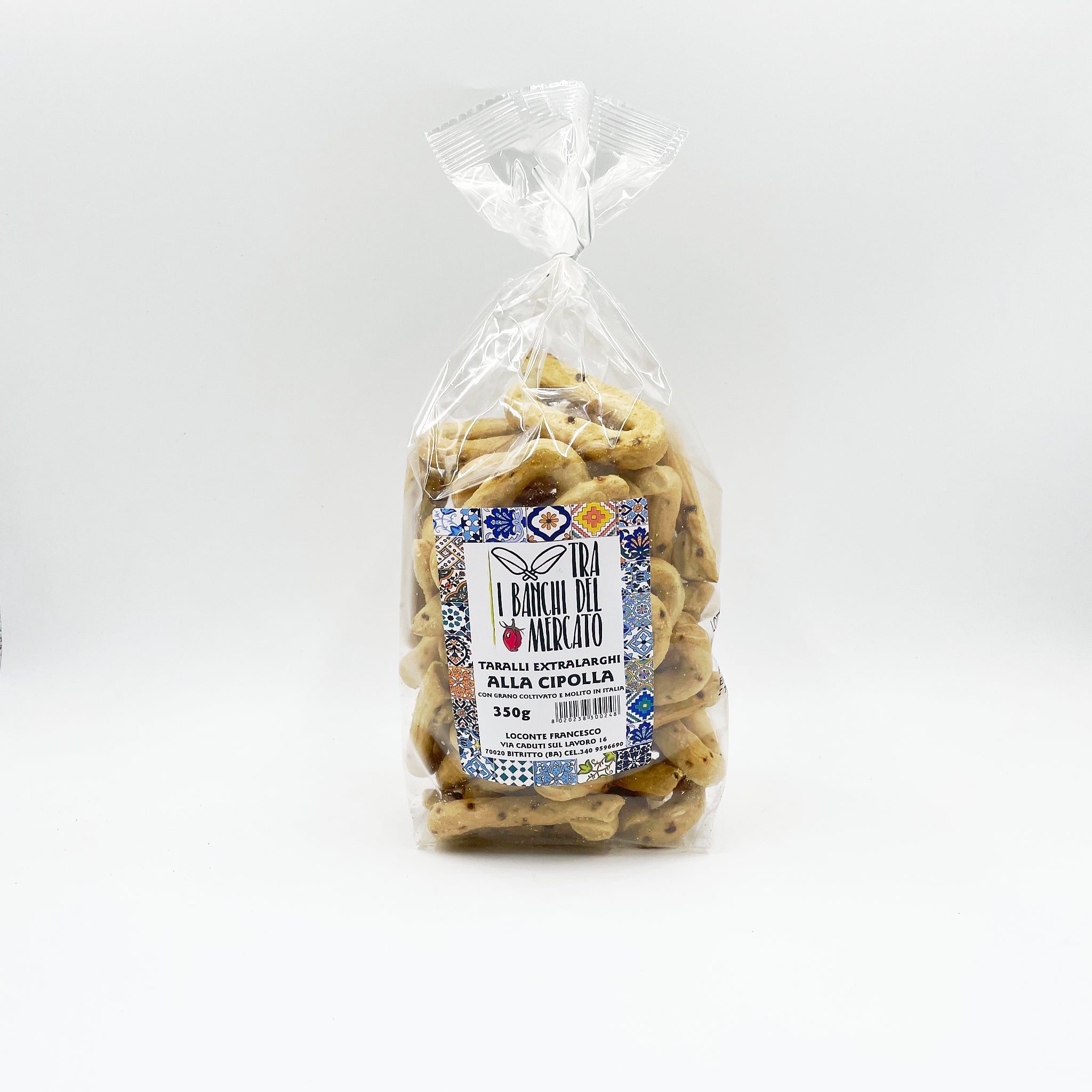 Taralli alla Cipolla con Farine Italiane senza lievito 350gr