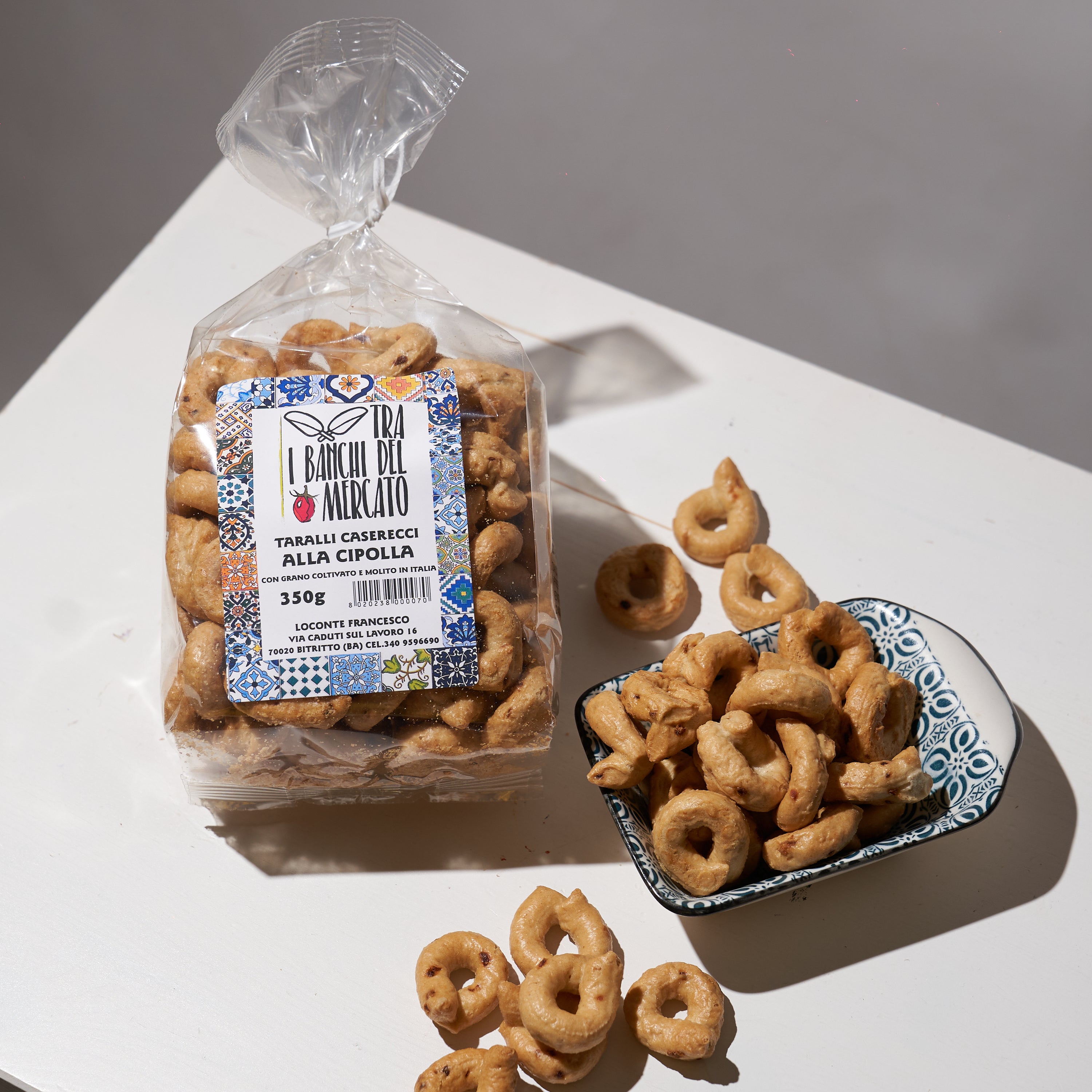 Onion Tarallini with Italian Flours without Yeast 350g