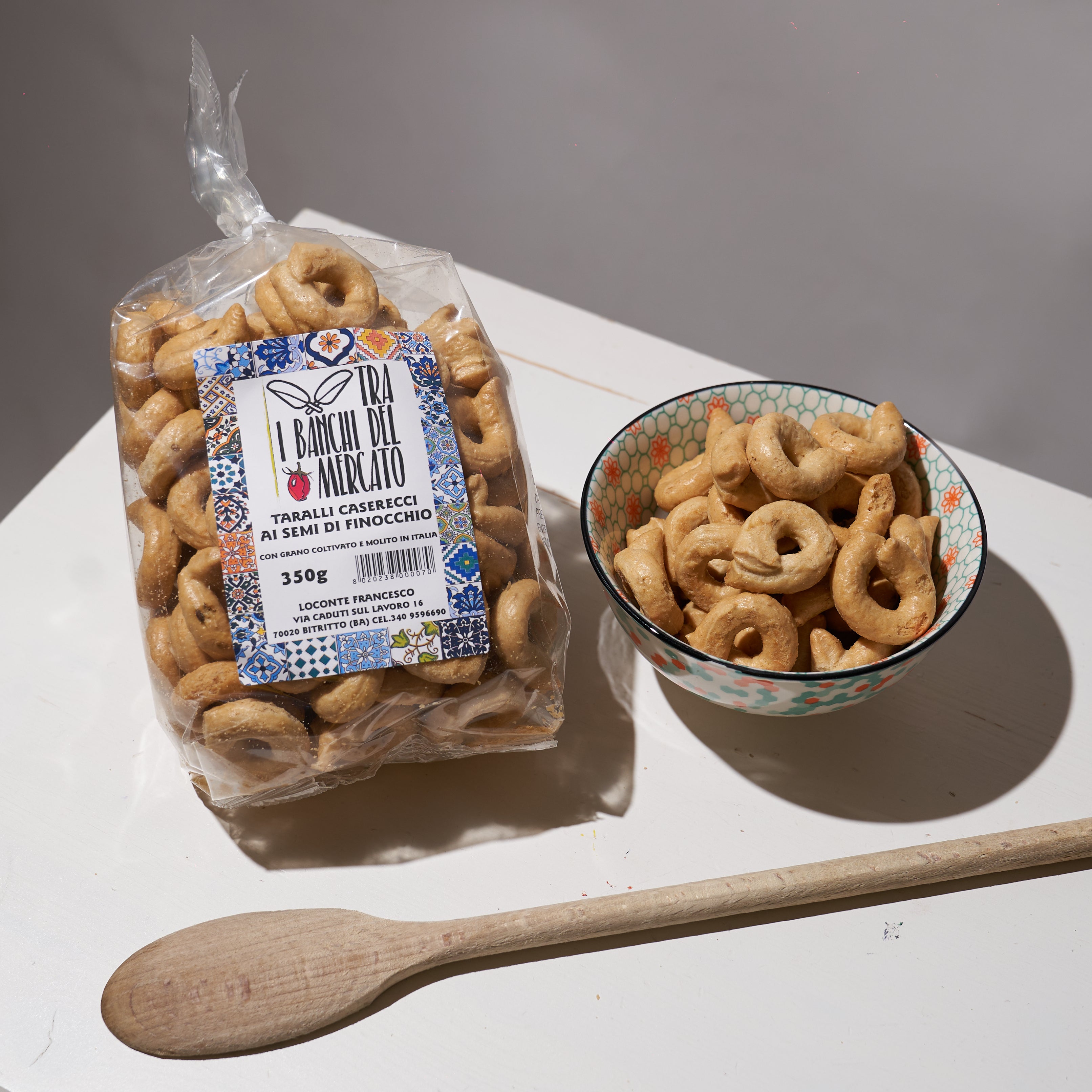 Tarallini con seme di Finocchio con Farine Italiane senza lievito 350gr