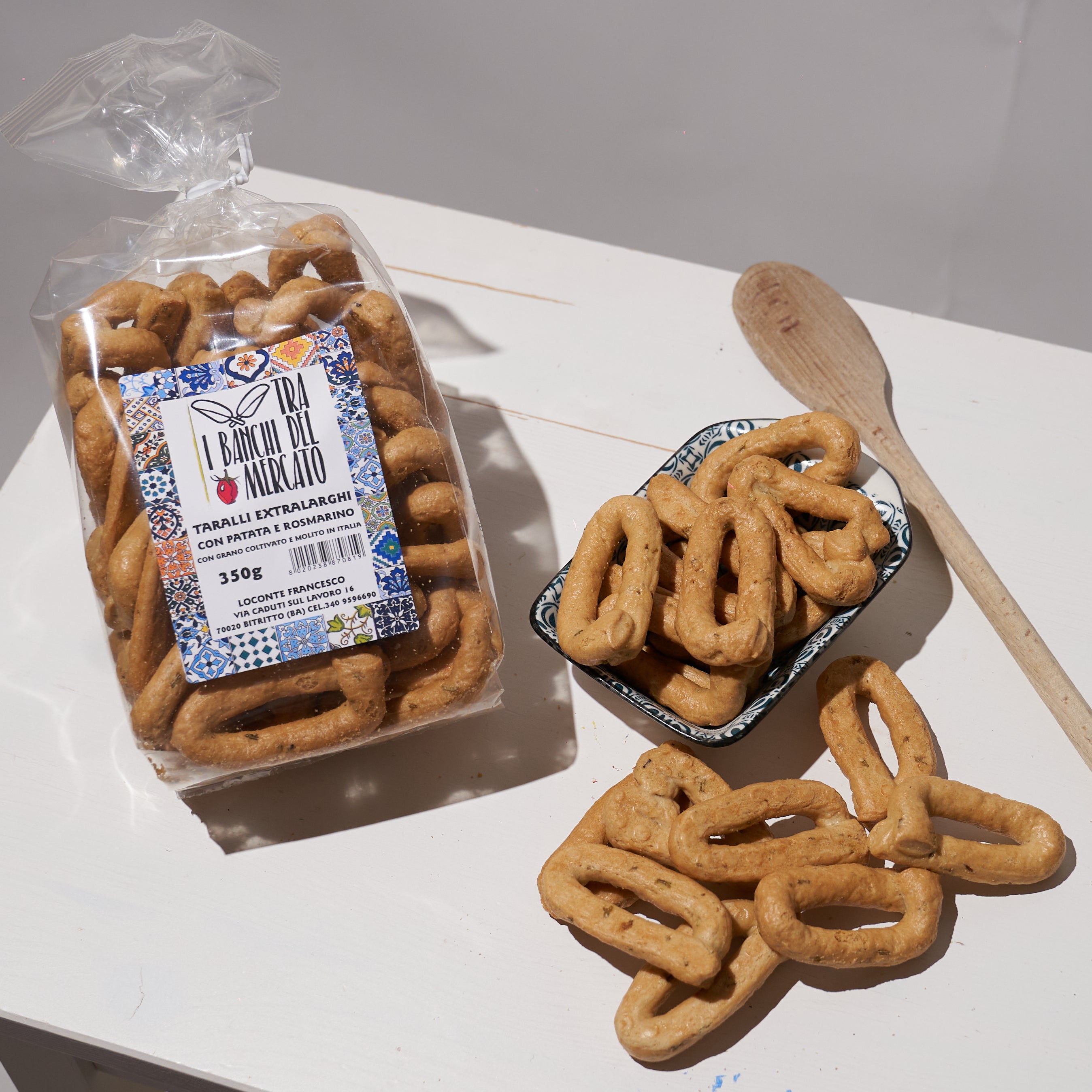 Taralli with Potatoes and Rosemary with Italian Flours without Yeast 350g