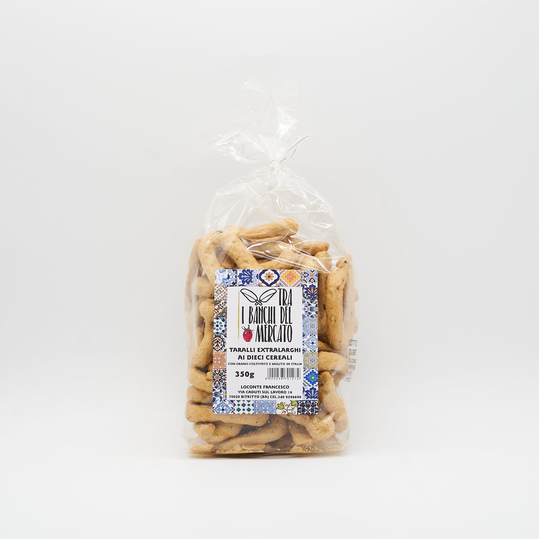 Tarallo ai dieci Cereali con Farine Italiane senza lievito 350gr
