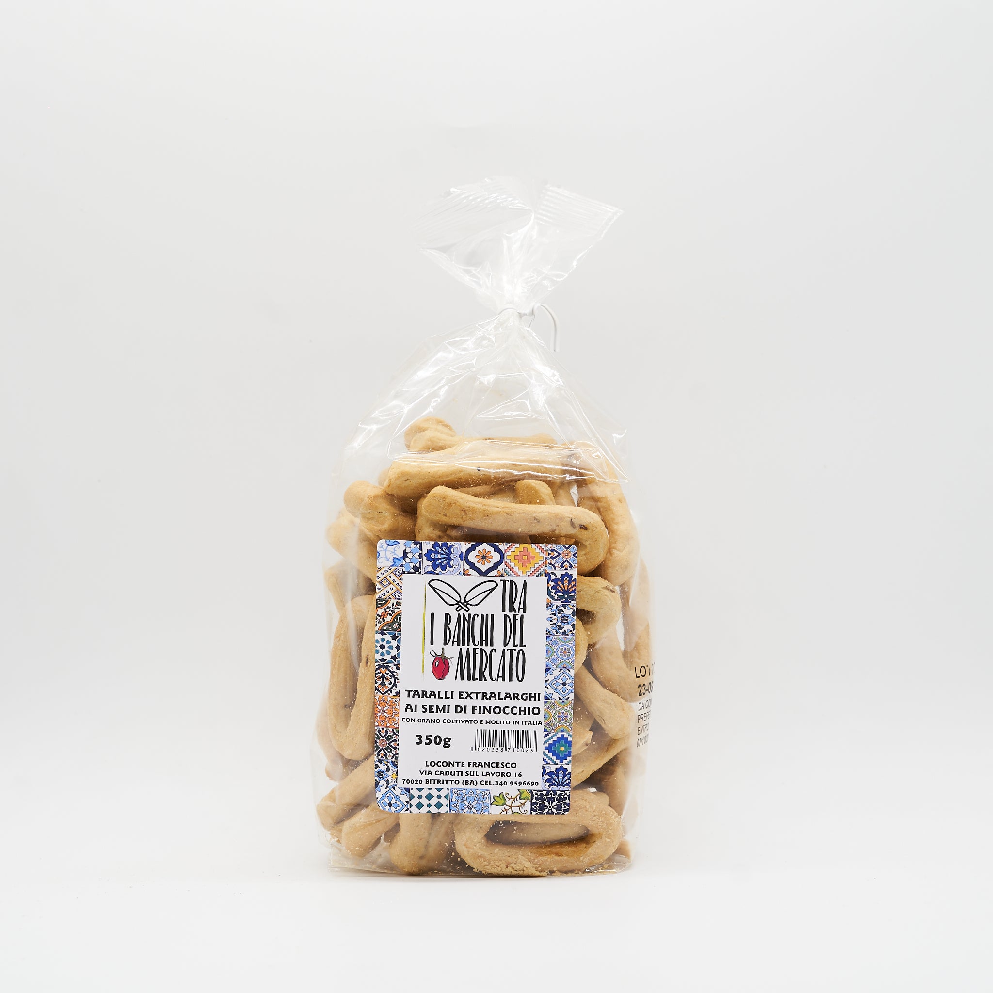 Fennel Seed Taralli with Italian Yeast-Free Flours 350g