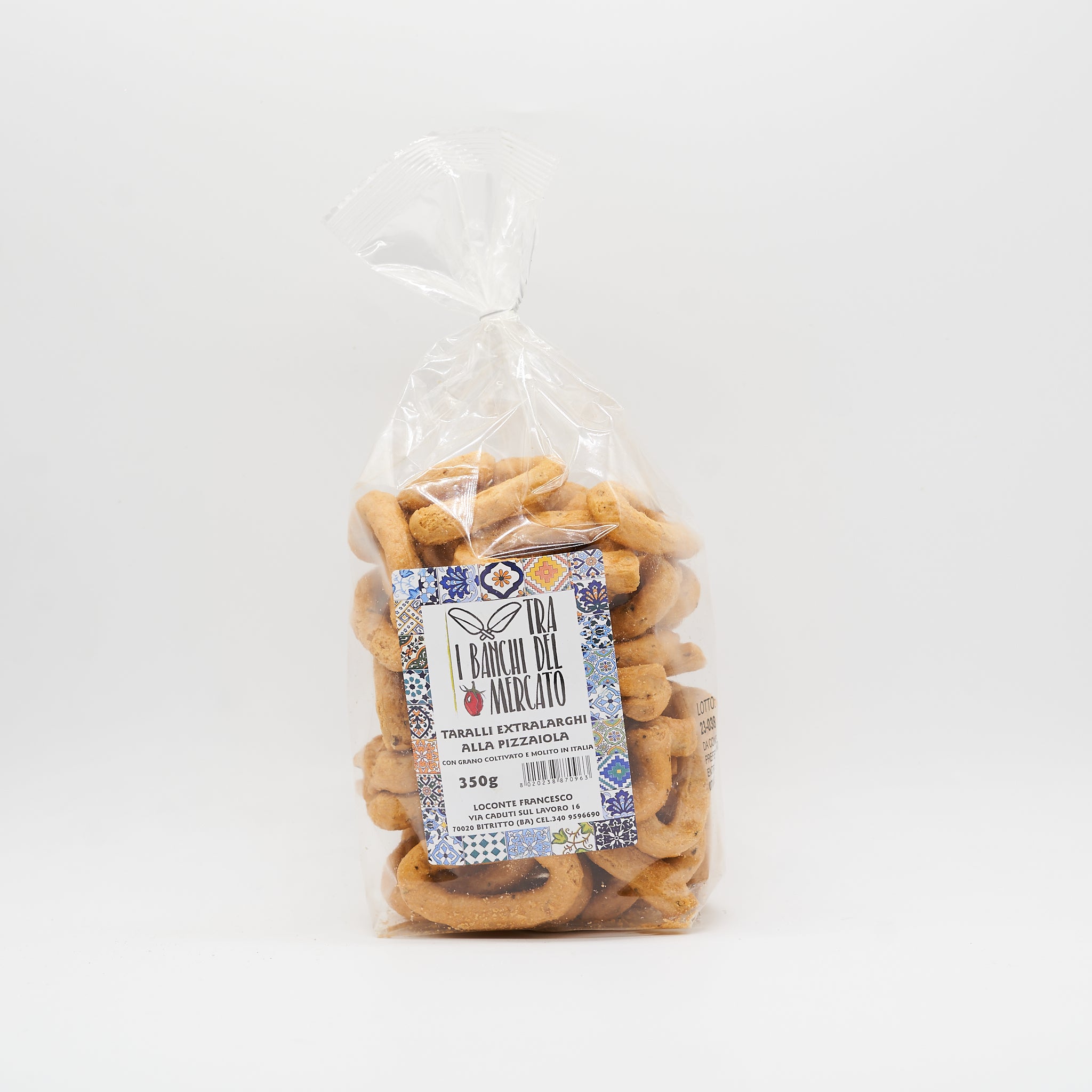 Pizzaiola Taralli with Italian Flours without Yeast 350g