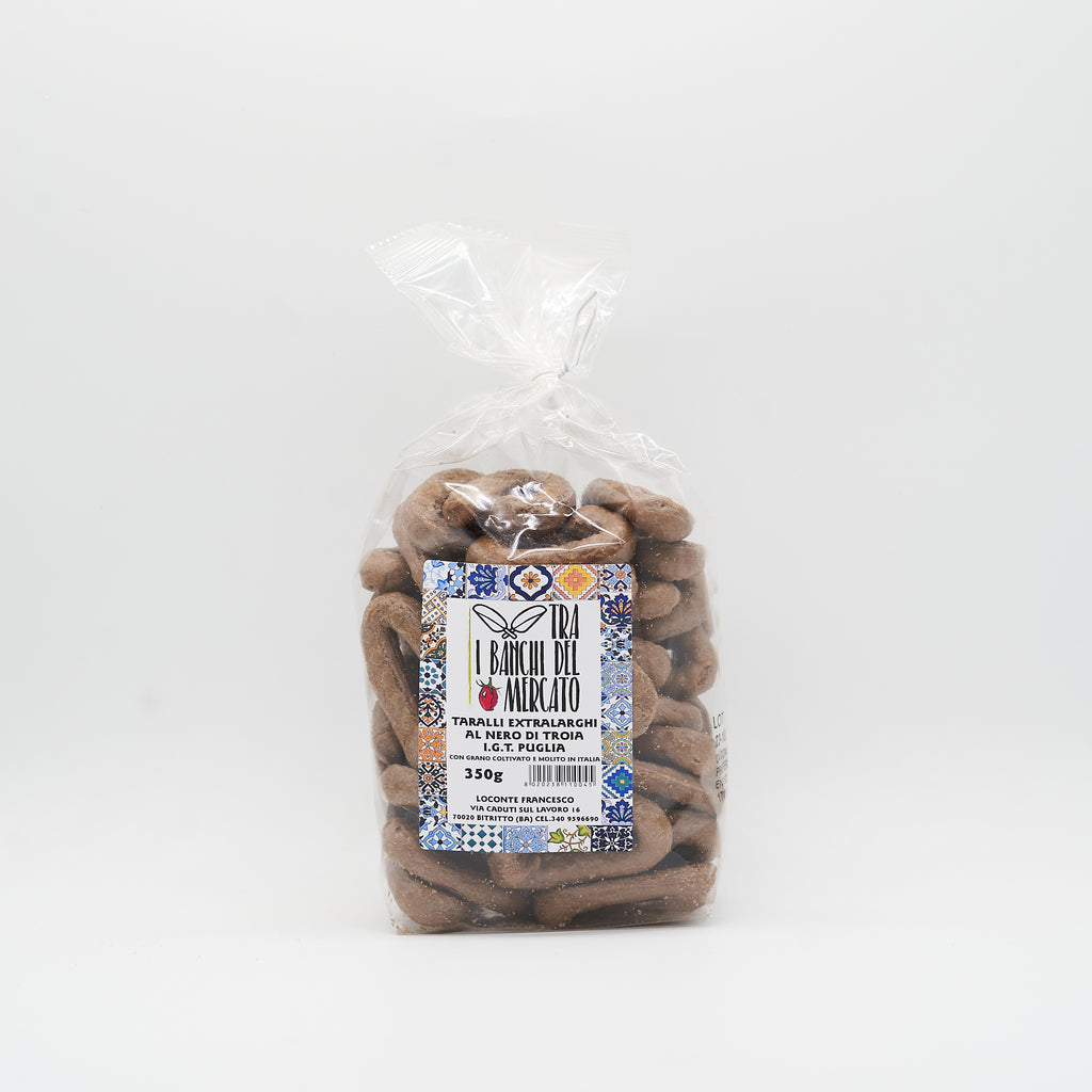 Taralli al Vino Rosso con Farine Italiane senza lievito 350gr