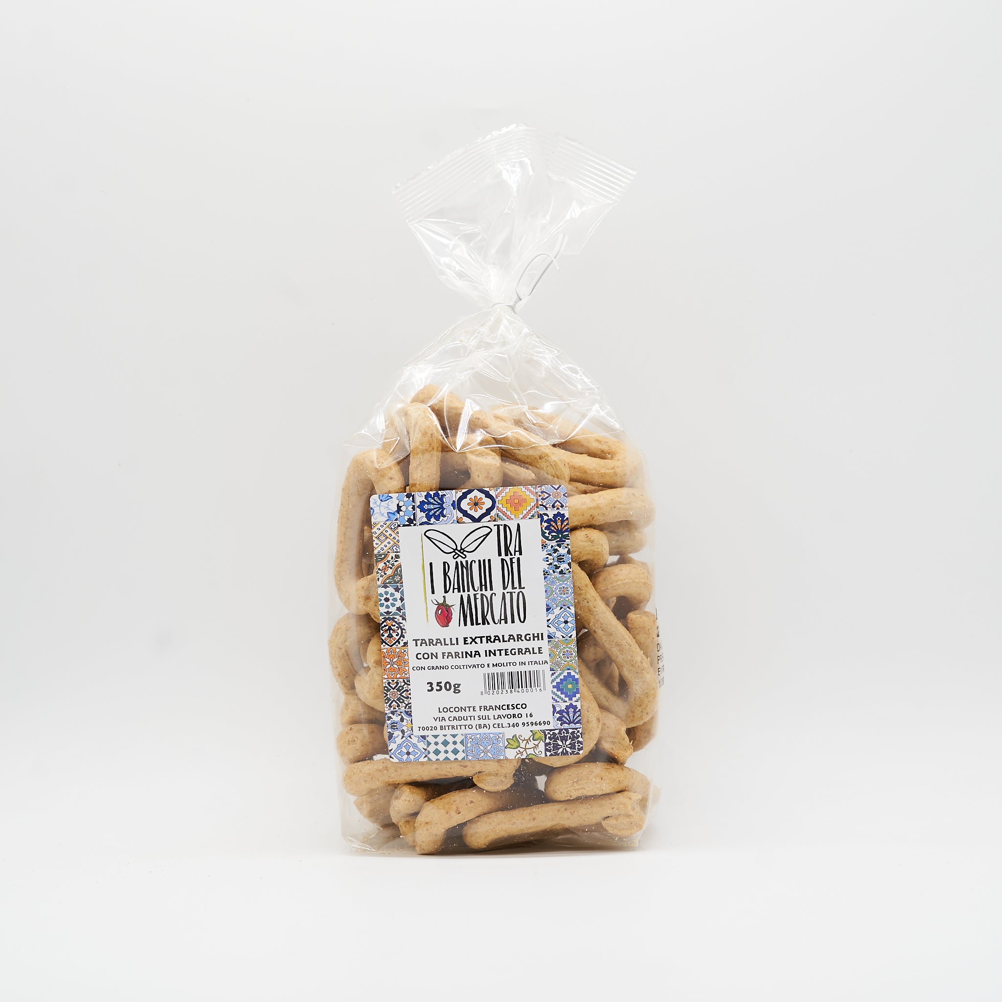 Taralli Integrali con Farine Italiane senza lievito 350gr