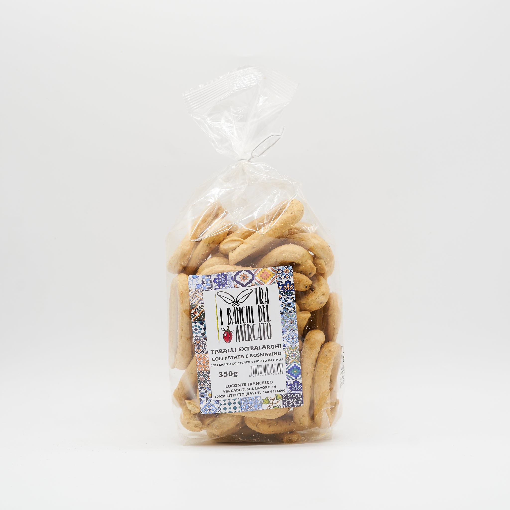 Taralli with Potatoes and Rosemary with Italian Flours without Yeast 350g