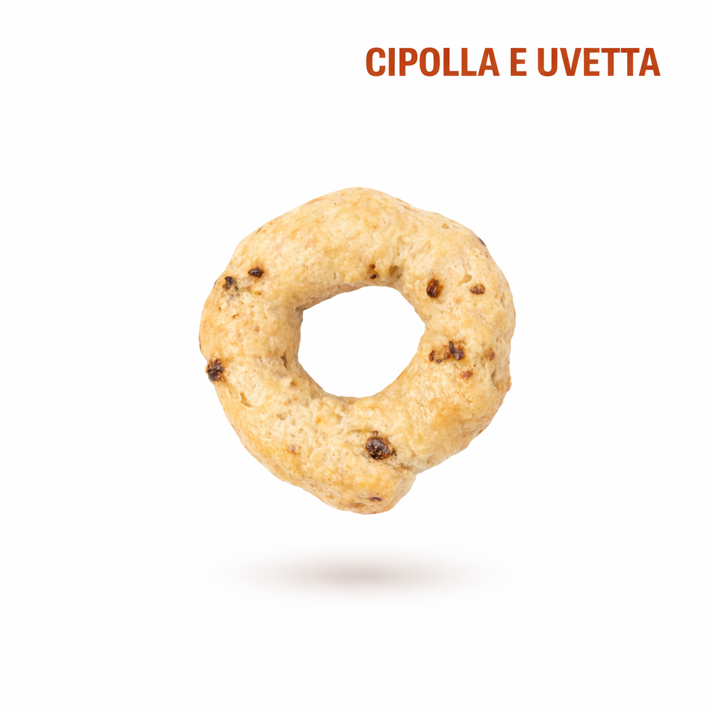 Tarallo Rustico al Calzone di Cipolla con Farine Italiane senza lievito 350gr